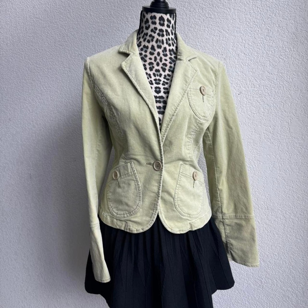 Sashimi Y2K light green corduroy blazer